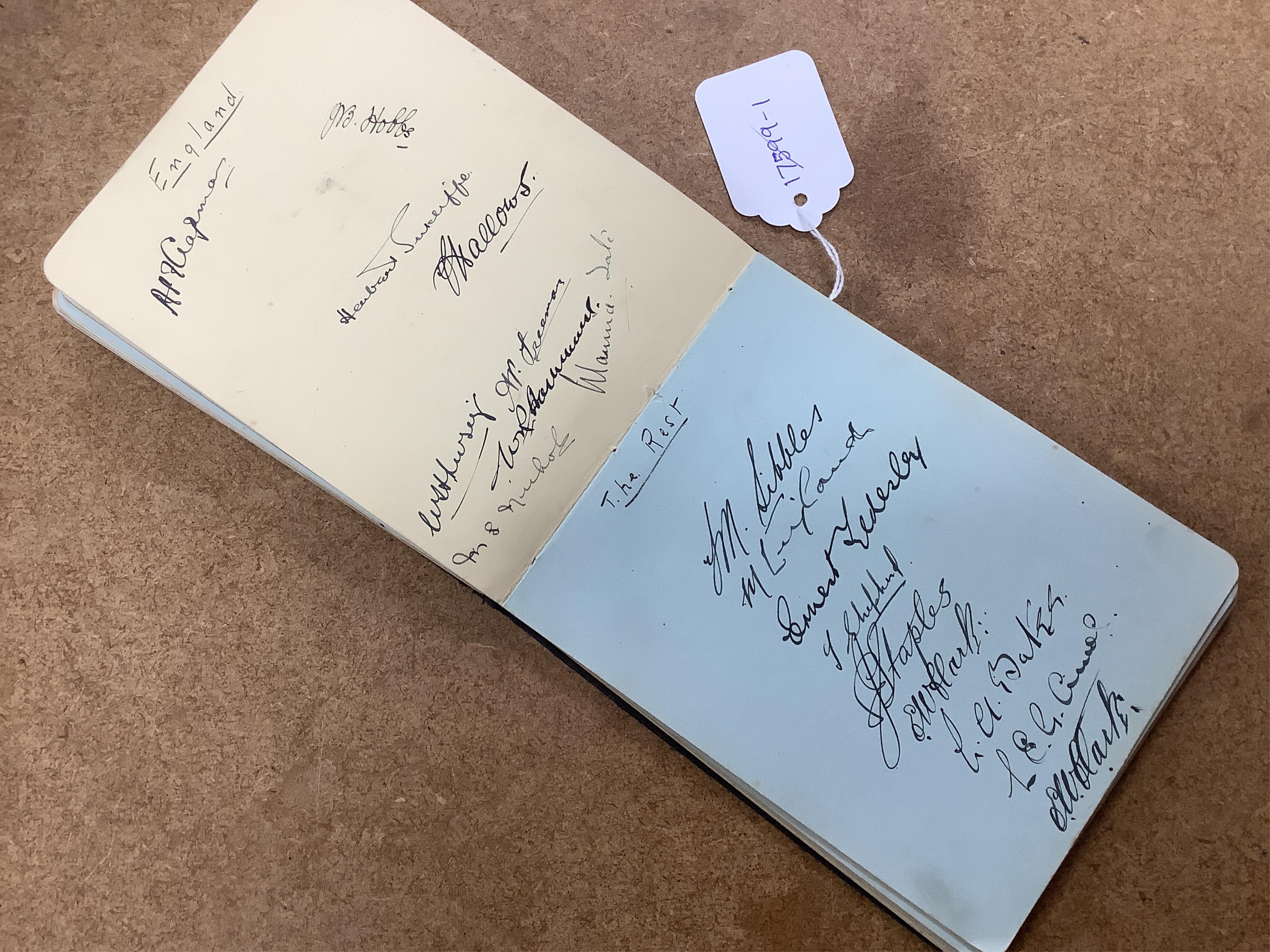 A mid 1920s autograph album containing signatures from the world of classical music, collected by Joan Wynn Reeves, daughter of the violinist and conductor Herbert Wynn Reeves, including a hand written letter from Sir Ed